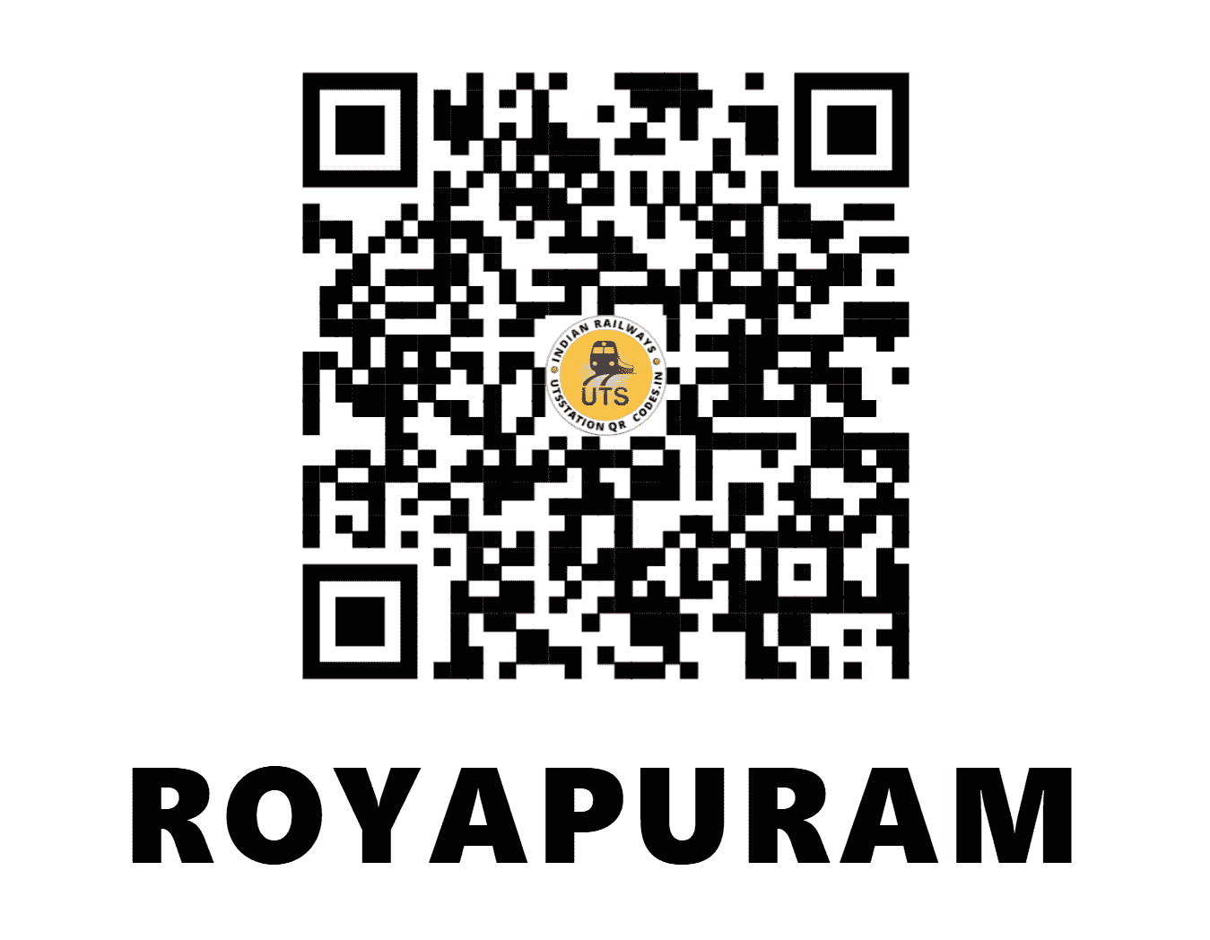 UTS QR Code for ROYAPURAM - RPM - SR (TAMIL NADU)